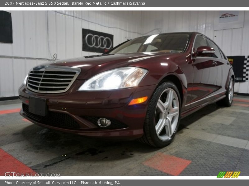 Barolo Red Metallic / Cashmere/Savanna 2007 Mercedes-Benz S 550 Sedan