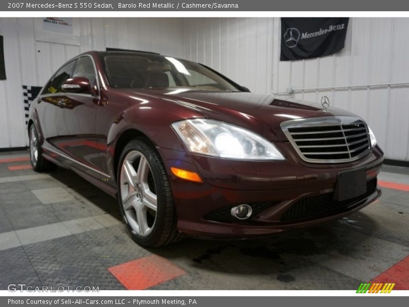 Barolo Red Metallic / Cashmere/Savanna 2007 Mercedes-Benz S 550 Sedan