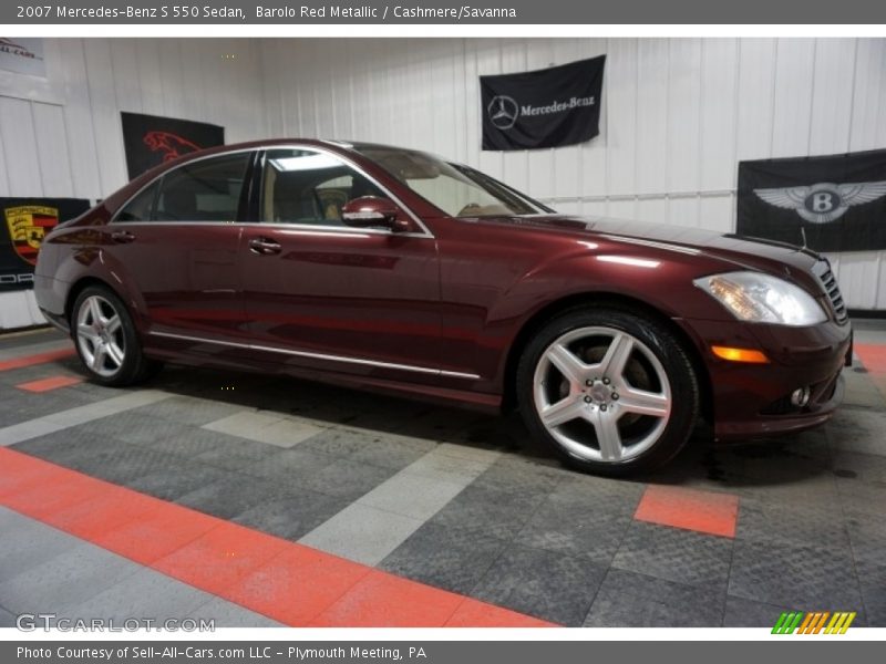 Barolo Red Metallic / Cashmere/Savanna 2007 Mercedes-Benz S 550 Sedan