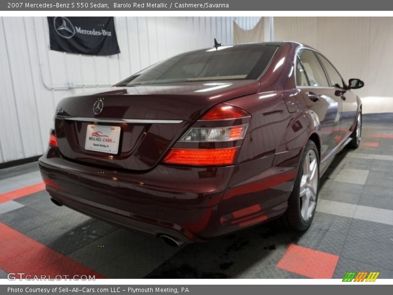 Barolo Red Metallic / Cashmere/Savanna 2007 Mercedes-Benz S 550 Sedan
