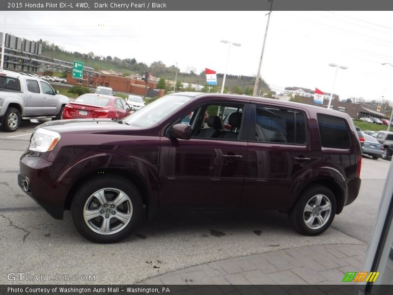 Dark Cherry Pearl / Black 2015 Honda Pilot EX-L 4WD
