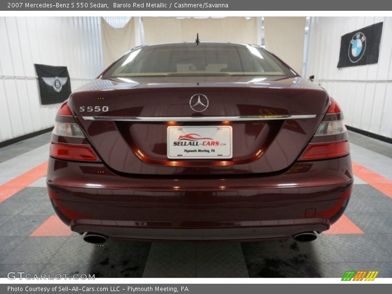 Barolo Red Metallic / Cashmere/Savanna 2007 Mercedes-Benz S 550 Sedan