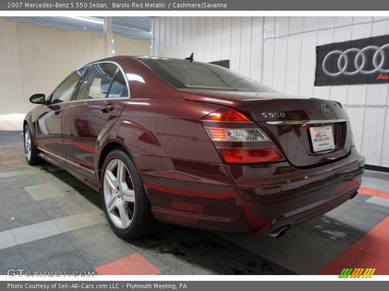 Barolo Red Metallic / Cashmere/Savanna 2007 Mercedes-Benz S 550 Sedan