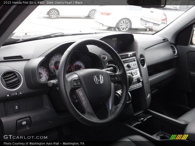Dark Cherry Pearl / Black 2015 Honda Pilot EX-L 4WD