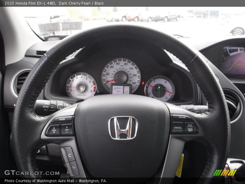 Dark Cherry Pearl / Black 2015 Honda Pilot EX-L 4WD