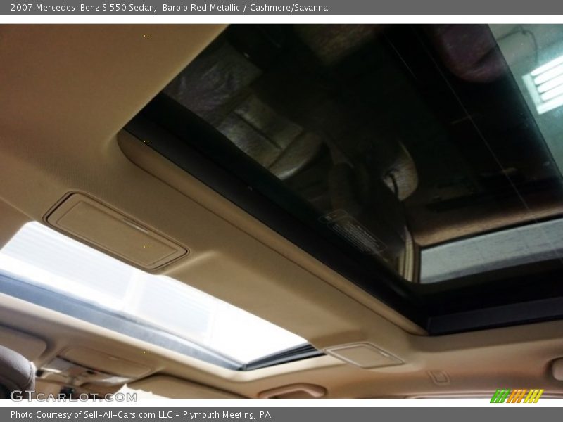 Barolo Red Metallic / Cashmere/Savanna 2007 Mercedes-Benz S 550 Sedan
