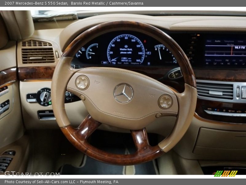 Barolo Red Metallic / Cashmere/Savanna 2007 Mercedes-Benz S 550 Sedan