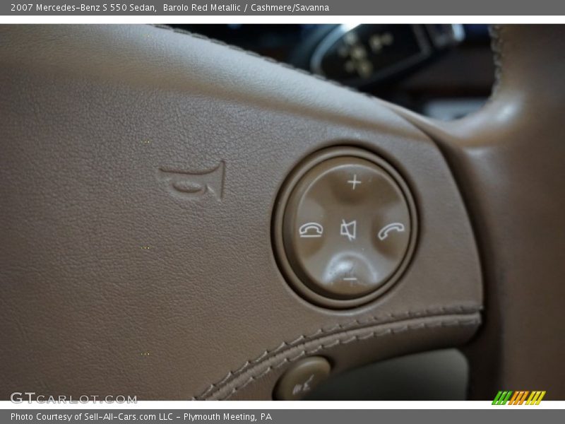 Barolo Red Metallic / Cashmere/Savanna 2007 Mercedes-Benz S 550 Sedan