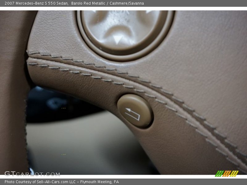 Barolo Red Metallic / Cashmere/Savanna 2007 Mercedes-Benz S 550 Sedan