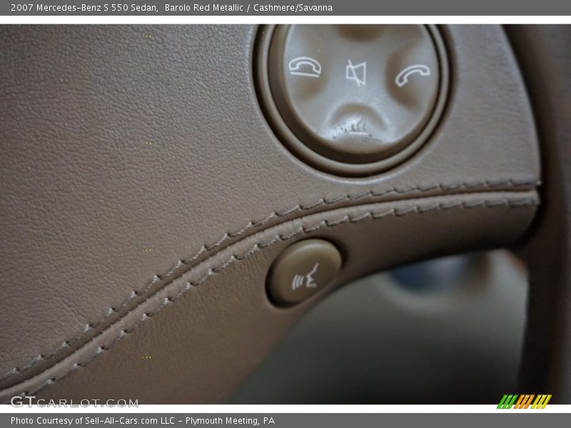 Barolo Red Metallic / Cashmere/Savanna 2007 Mercedes-Benz S 550 Sedan