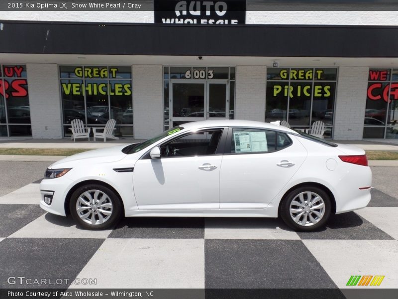 Snow White Pearl / Gray 2015 Kia Optima LX