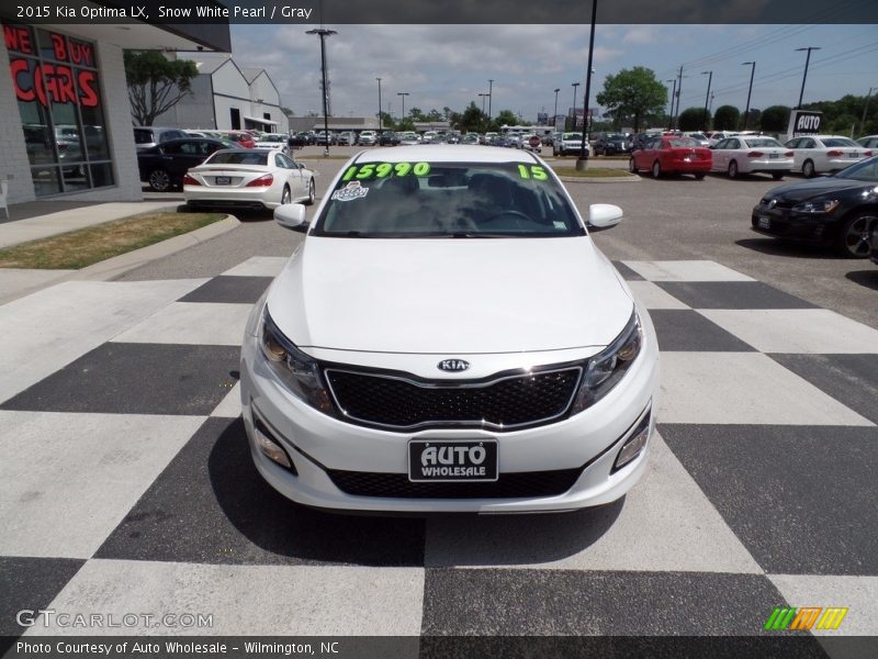 Snow White Pearl / Gray 2015 Kia Optima LX