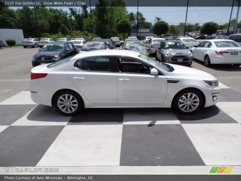 Snow White Pearl / Gray 2015 Kia Optima LX
