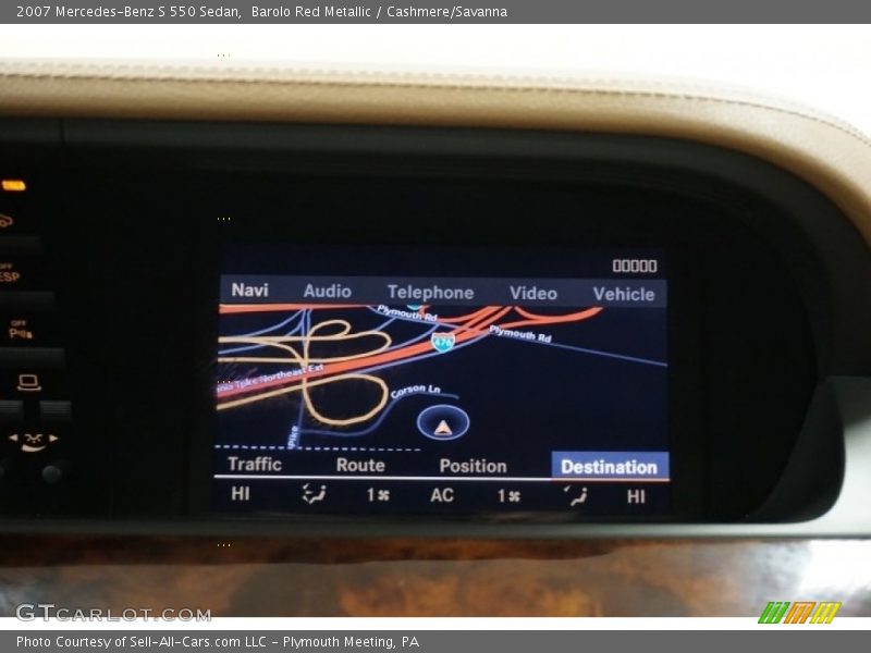 Barolo Red Metallic / Cashmere/Savanna 2007 Mercedes-Benz S 550 Sedan