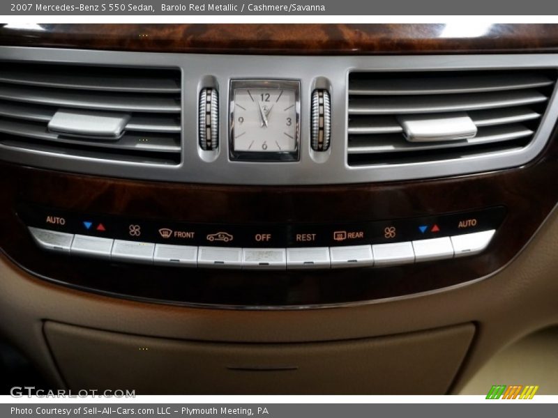 Barolo Red Metallic / Cashmere/Savanna 2007 Mercedes-Benz S 550 Sedan
