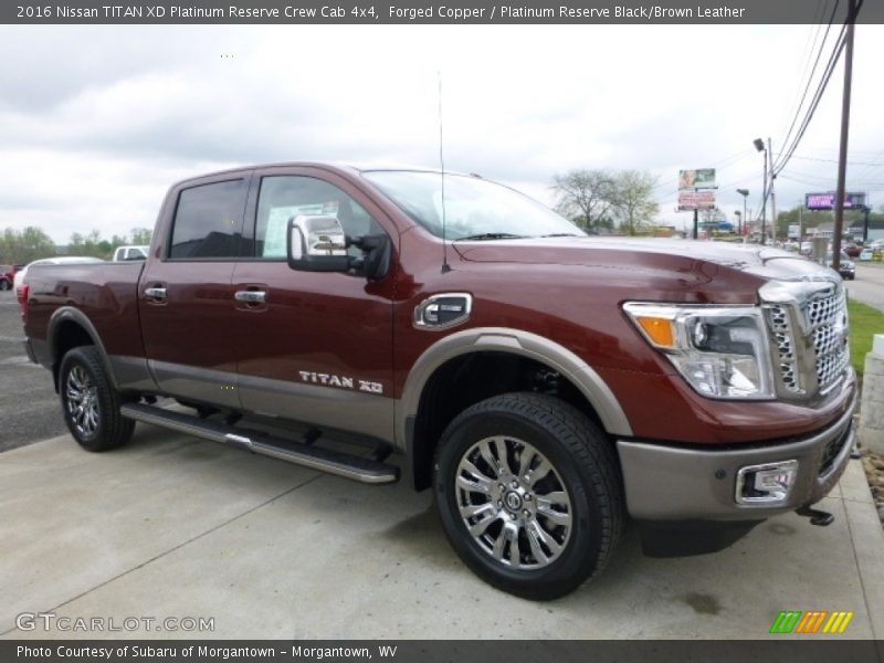 Forged Copper / Platinum Reserve Black/Brown Leather 2016 Nissan TITAN XD Platinum Reserve Crew Cab 4x4