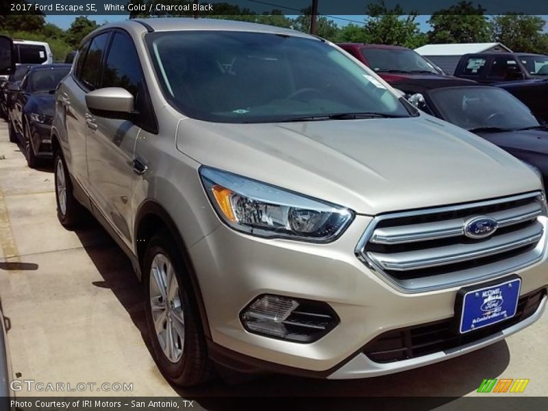 White Gold / Charcoal Black 2017 Ford Escape SE