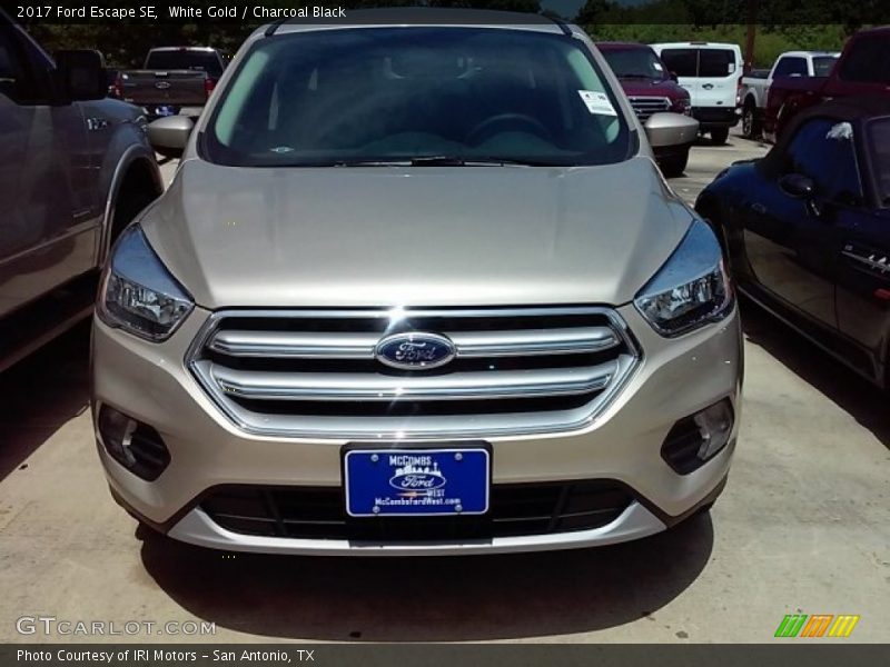 White Gold / Charcoal Black 2017 Ford Escape SE