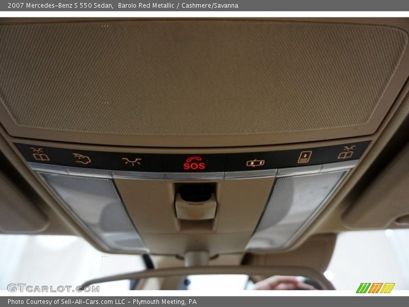 Barolo Red Metallic / Cashmere/Savanna 2007 Mercedes-Benz S 550 Sedan