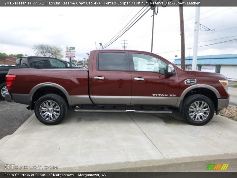 Forged Copper / Platinum Reserve Black/Brown Leather 2016 Nissan TITAN XD Platinum Reserve Crew Cab 4x4