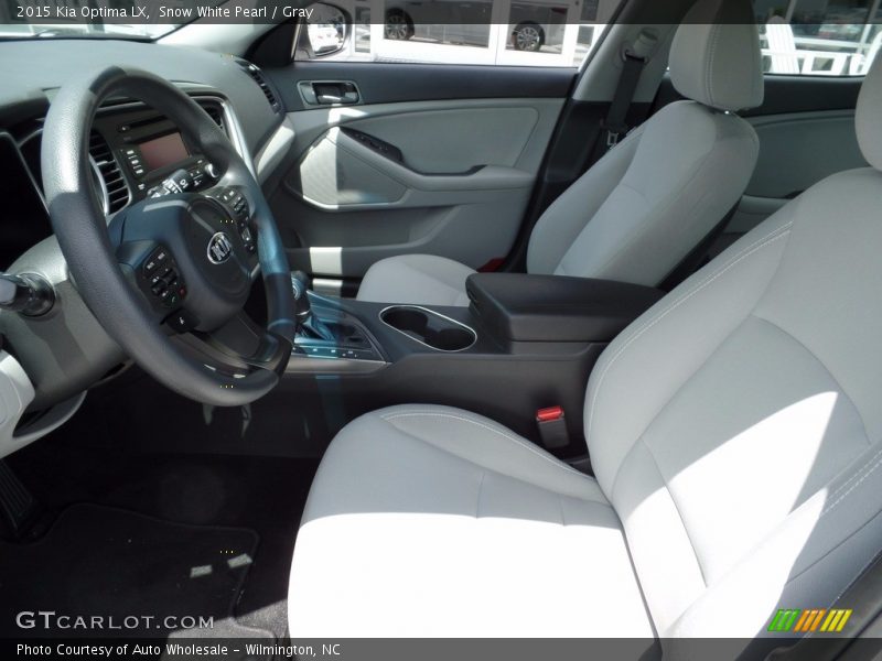 Snow White Pearl / Gray 2015 Kia Optima LX