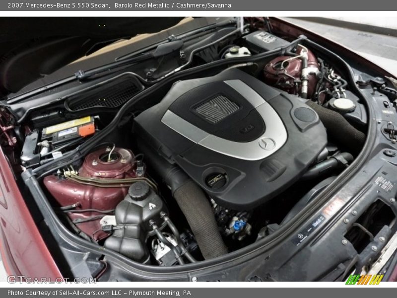 Barolo Red Metallic / Cashmere/Savanna 2007 Mercedes-Benz S 550 Sedan