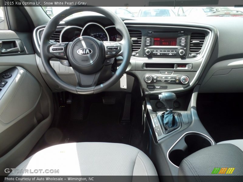 Snow White Pearl / Gray 2015 Kia Optima LX