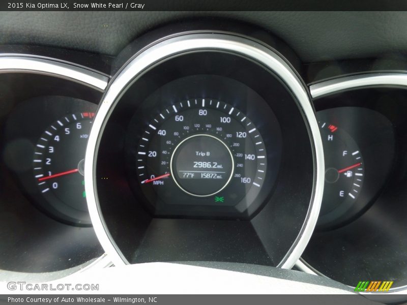 Snow White Pearl / Gray 2015 Kia Optima LX