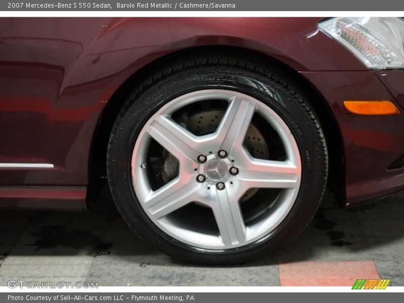 Barolo Red Metallic / Cashmere/Savanna 2007 Mercedes-Benz S 550 Sedan