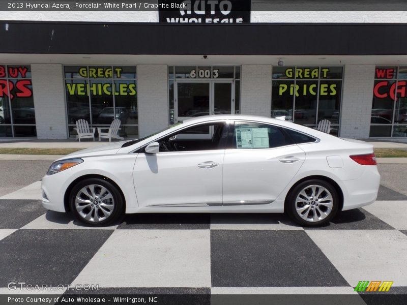 Porcelain White Pearl / Graphite Black 2013 Hyundai Azera