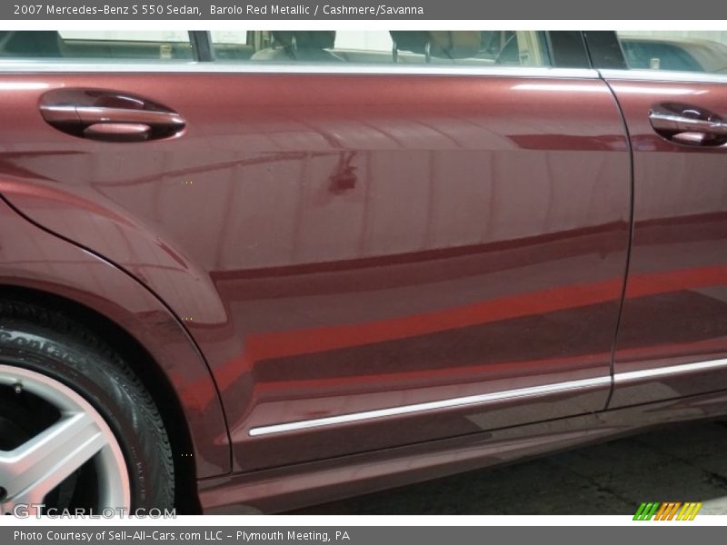 Barolo Red Metallic / Cashmere/Savanna 2007 Mercedes-Benz S 550 Sedan