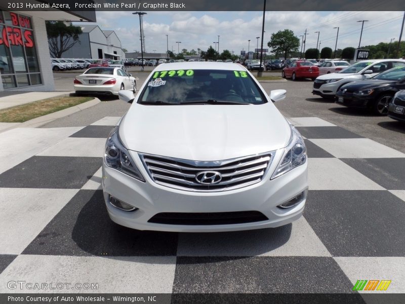 Porcelain White Pearl / Graphite Black 2013 Hyundai Azera