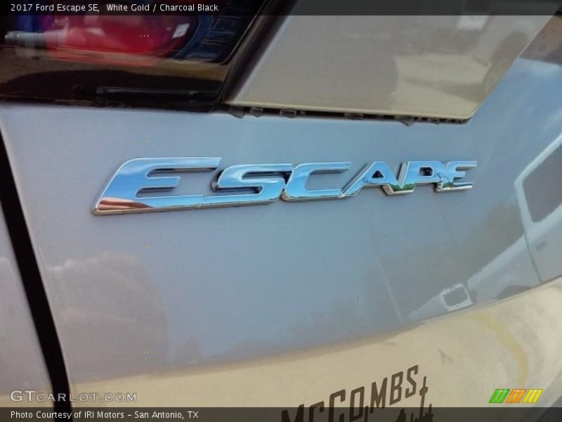 White Gold / Charcoal Black 2017 Ford Escape SE