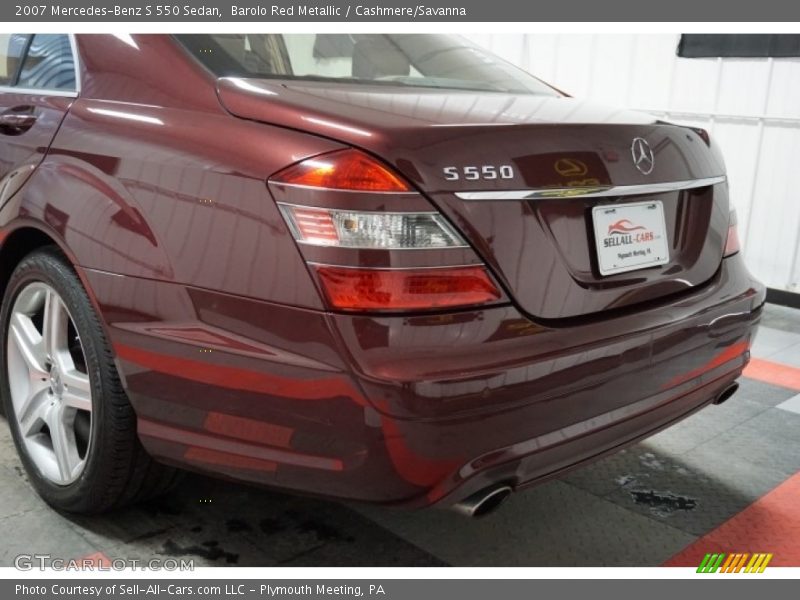 Barolo Red Metallic / Cashmere/Savanna 2007 Mercedes-Benz S 550 Sedan