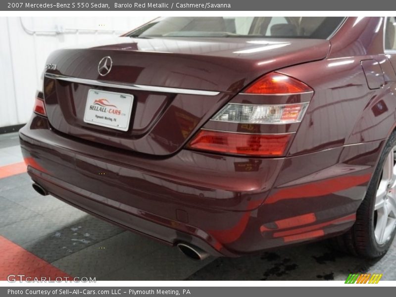 Barolo Red Metallic / Cashmere/Savanna 2007 Mercedes-Benz S 550 Sedan