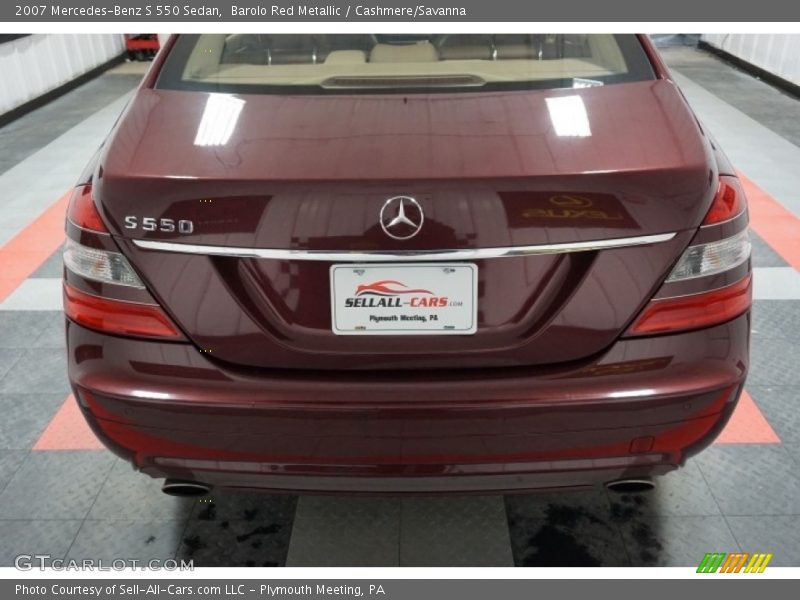 Barolo Red Metallic / Cashmere/Savanna 2007 Mercedes-Benz S 550 Sedan