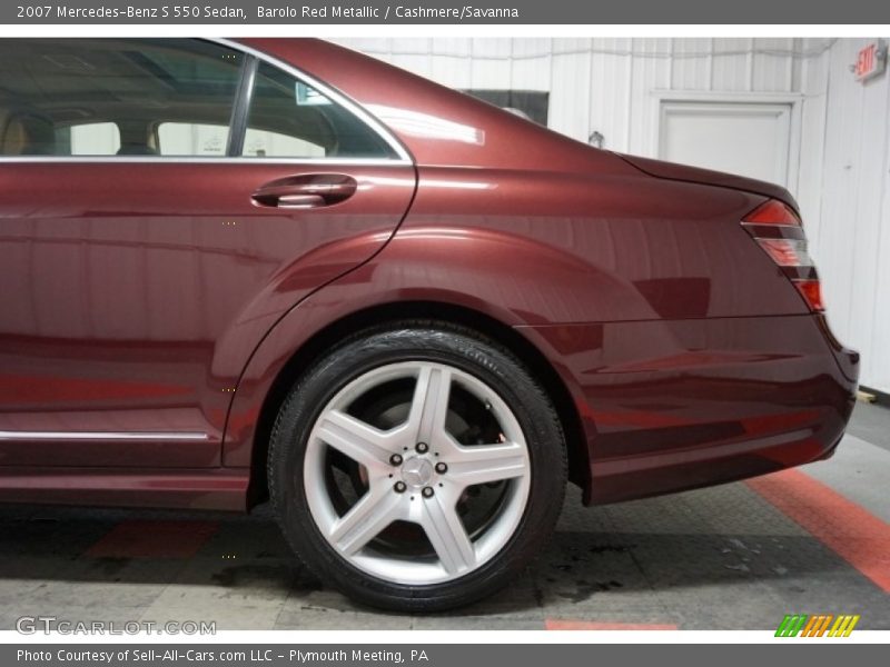Barolo Red Metallic / Cashmere/Savanna 2007 Mercedes-Benz S 550 Sedan
