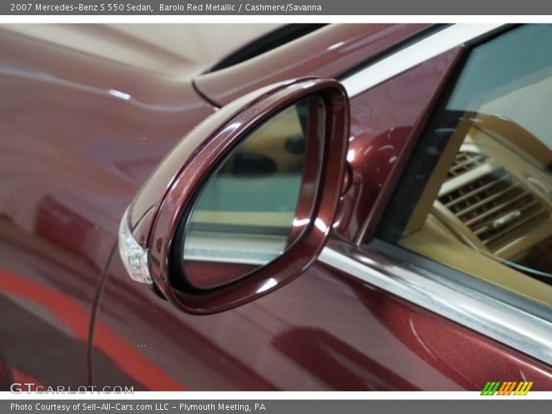 Barolo Red Metallic / Cashmere/Savanna 2007 Mercedes-Benz S 550 Sedan