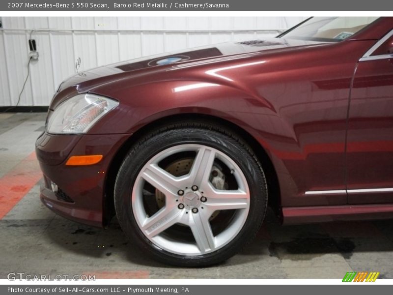 Barolo Red Metallic / Cashmere/Savanna 2007 Mercedes-Benz S 550 Sedan