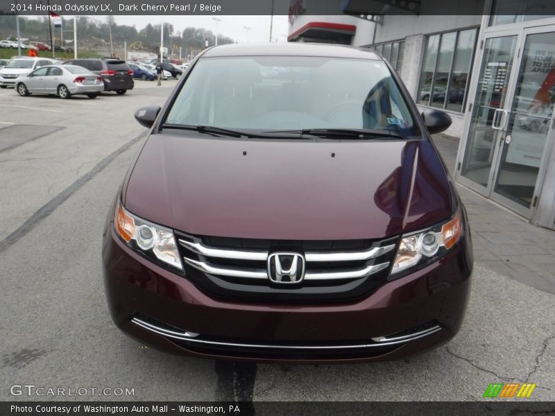 Dark Cherry Pearl / Beige 2014 Honda Odyssey LX
