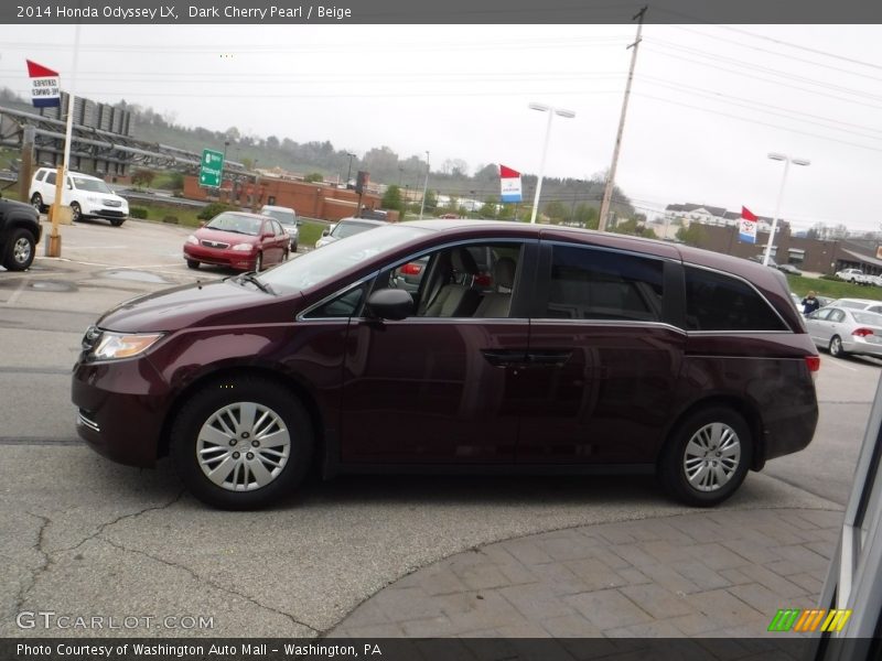 Dark Cherry Pearl / Beige 2014 Honda Odyssey LX