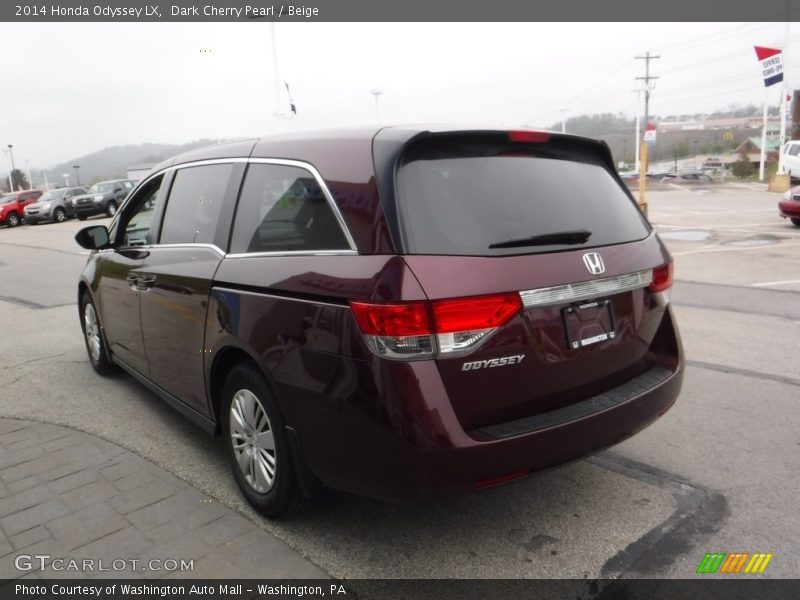 Dark Cherry Pearl / Beige 2014 Honda Odyssey LX