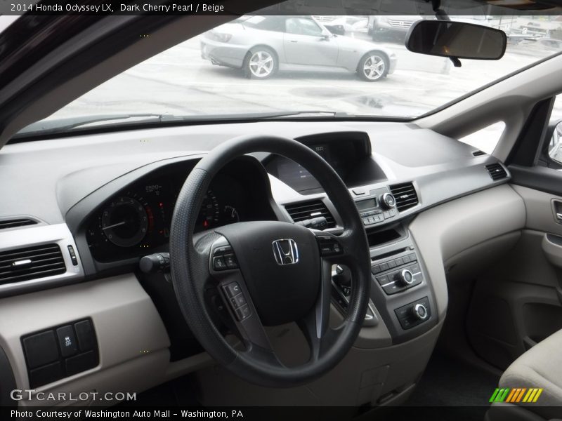 Dark Cherry Pearl / Beige 2014 Honda Odyssey LX