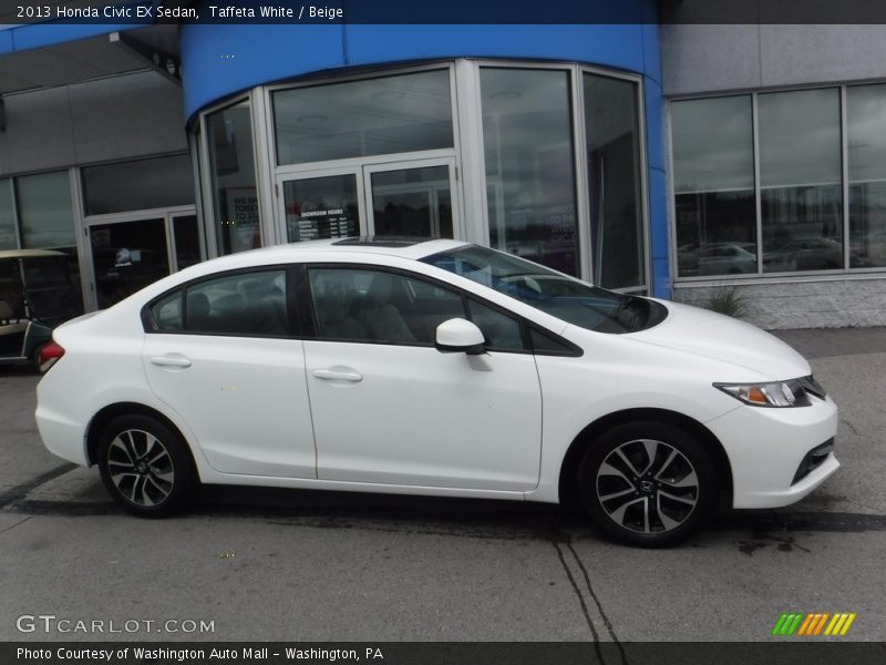 Taffeta White / Beige 2013 Honda Civic EX Sedan