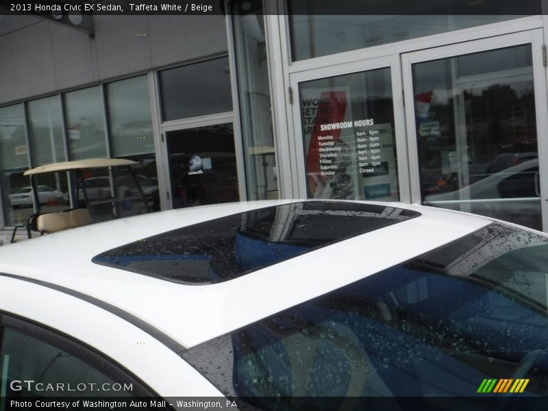 Taffeta White / Beige 2013 Honda Civic EX Sedan
