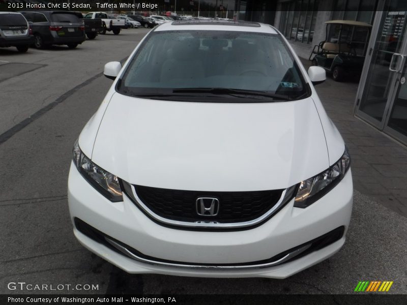 Taffeta White / Beige 2013 Honda Civic EX Sedan
