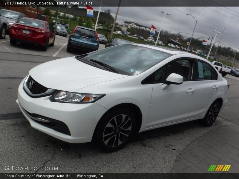 Taffeta White / Beige 2013 Honda Civic EX Sedan