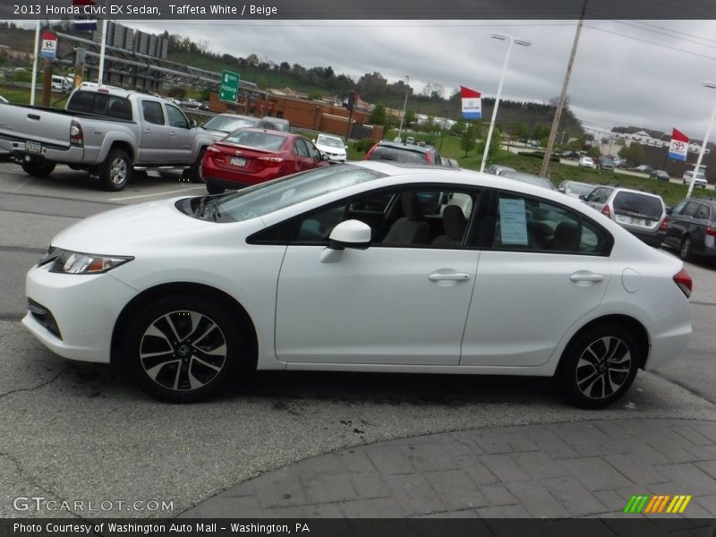 Taffeta White / Beige 2013 Honda Civic EX Sedan