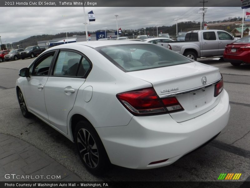 Taffeta White / Beige 2013 Honda Civic EX Sedan