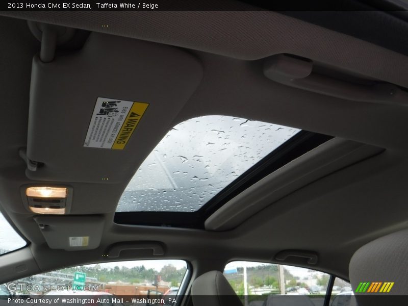 Taffeta White / Beige 2013 Honda Civic EX Sedan